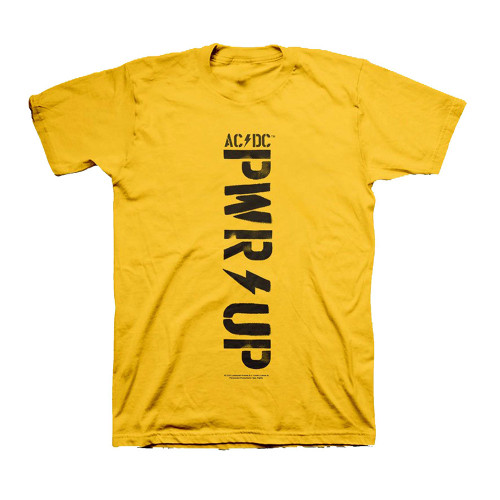 AC/DC Power Up Yellow Logo Tee