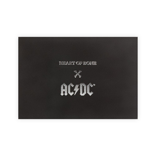 AC/DC x Heart of Bone Lightning Bolt Silver Earrings - ACDC