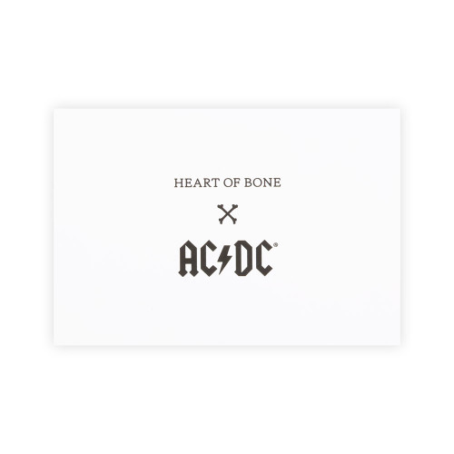 AC/DC x Heart of Bone Lightning Bolt Silver Earrings - ACDC