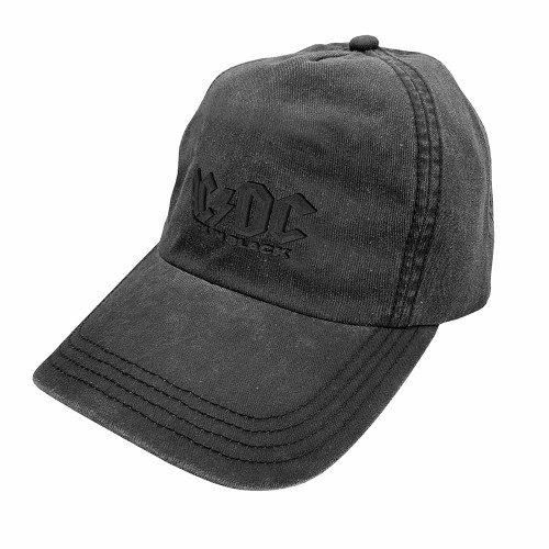 AC/DC Back in Black Logo Washed Cap - ACDC