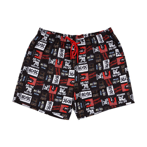 AC/DC All Over Print Swim Shorts - ACDC