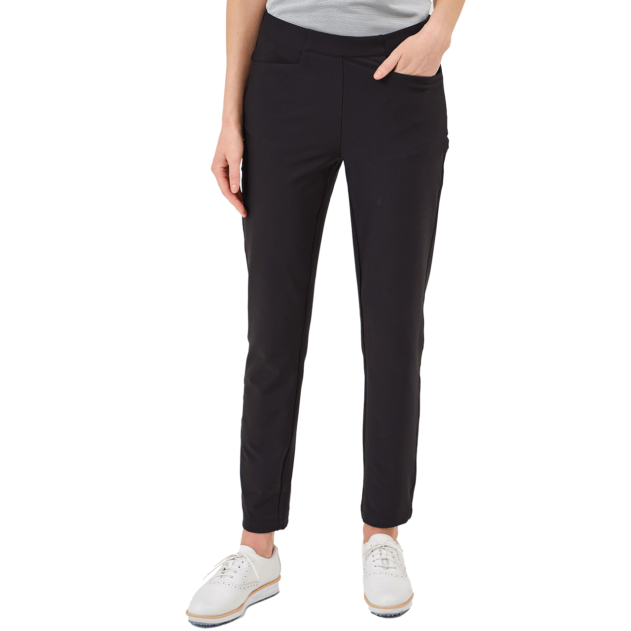 Green Lamb Ladies Stretch Pull-On 7/8 Trouser in Navy Blue - Size