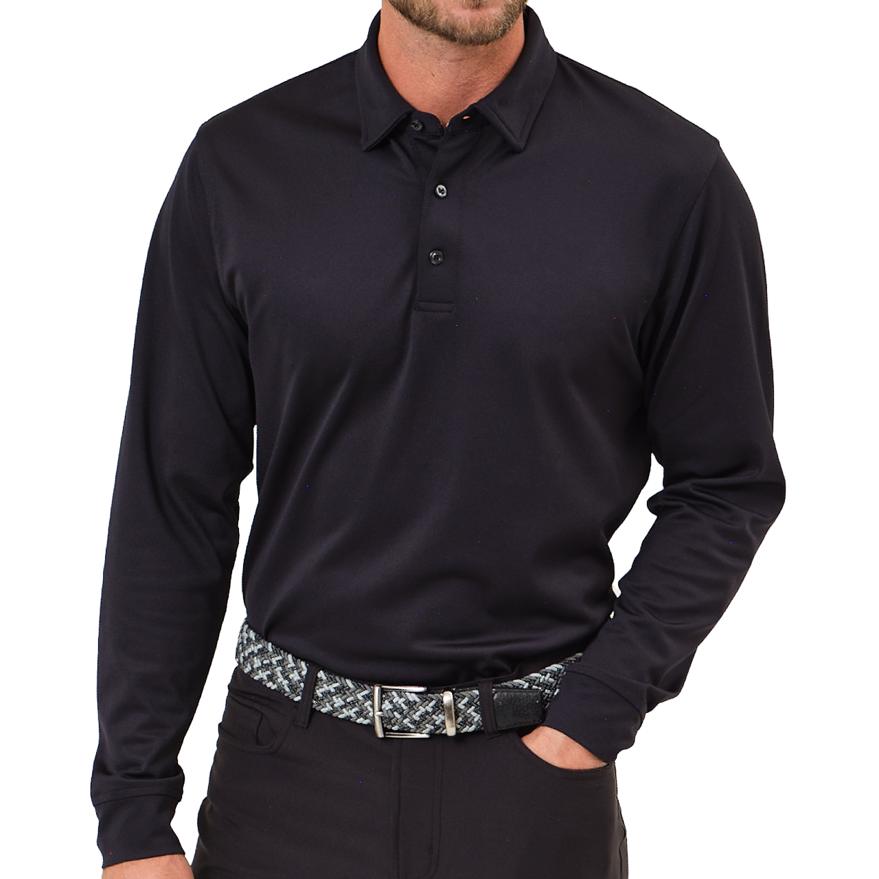 Player Pique Long-Sleeve Performance Polo - Dunning