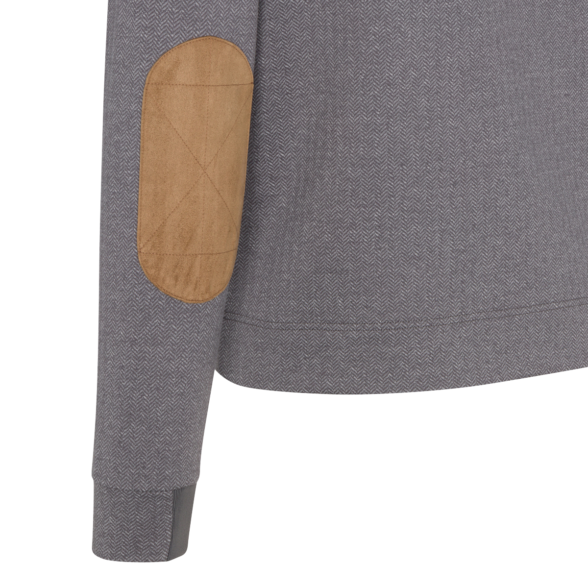 William Herringbone Quarter Zip: Anchor - Dunning