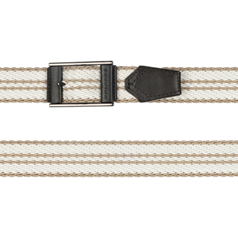 TAN/WHITE || LAYDOWN STRIPE