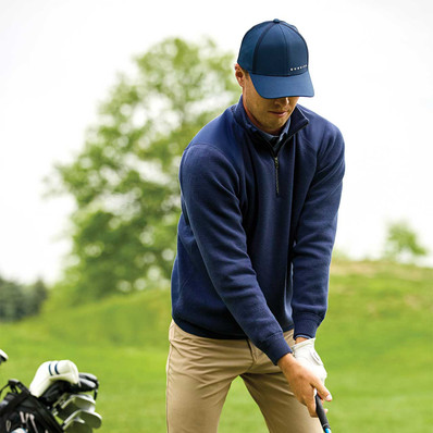 NAVY HALO HEATHER || MODEL