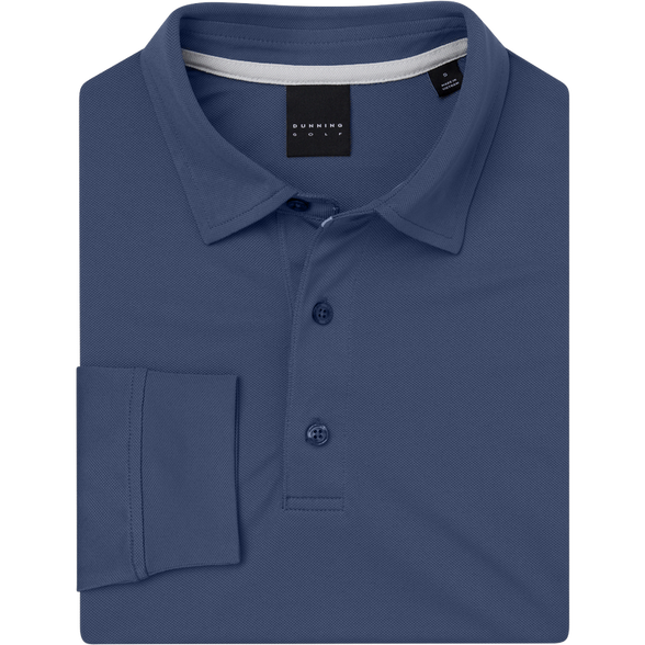 【SPERONE】Overfit Pique Long Sleeve Player Pique Long-Sleeve Performance Polo - Dunning