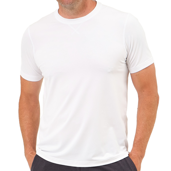 Quest Ventilated Performance Tee: White - Dunning