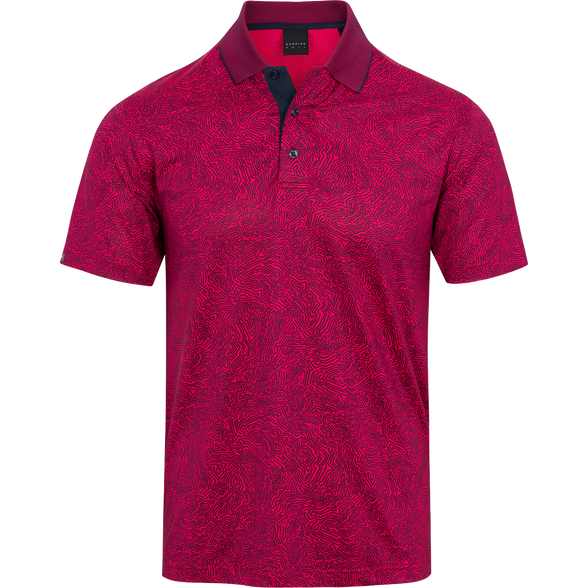 Hampton Ventilated Jersey Performance Polo: Currant - Dunning