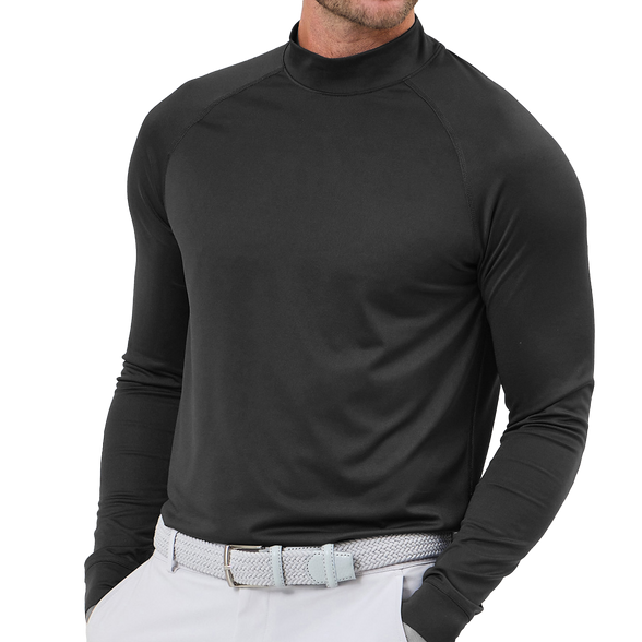 long sleeve golf mock