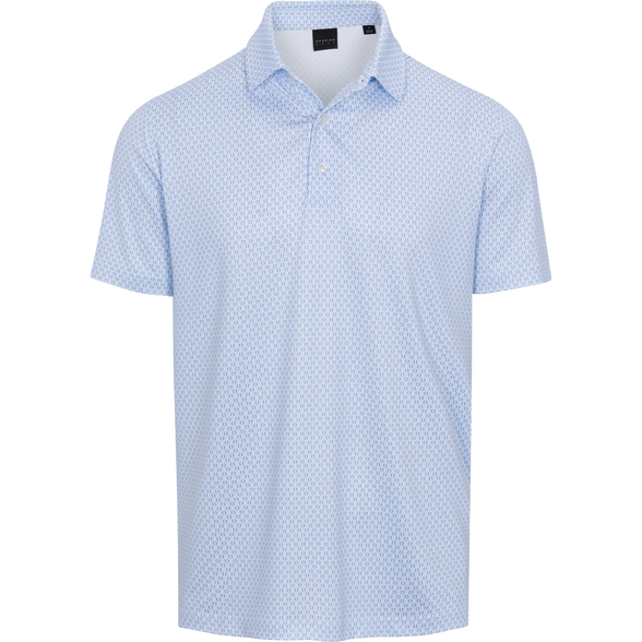 Monogram Jersey Performance Polo: White - Dunning