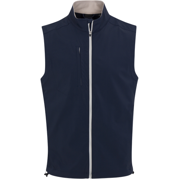 BRIEFING GOLF MS WIND VEST(NAVY/L) Mosney Performance Full-Zip Wind & Rain-Resistant Vest - Dunning