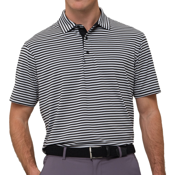 BRIEFING GOLF SHADOW STRIPE POLO（NAV／M） S/S TEE | BRIEFING | Premium Bags and Luggage