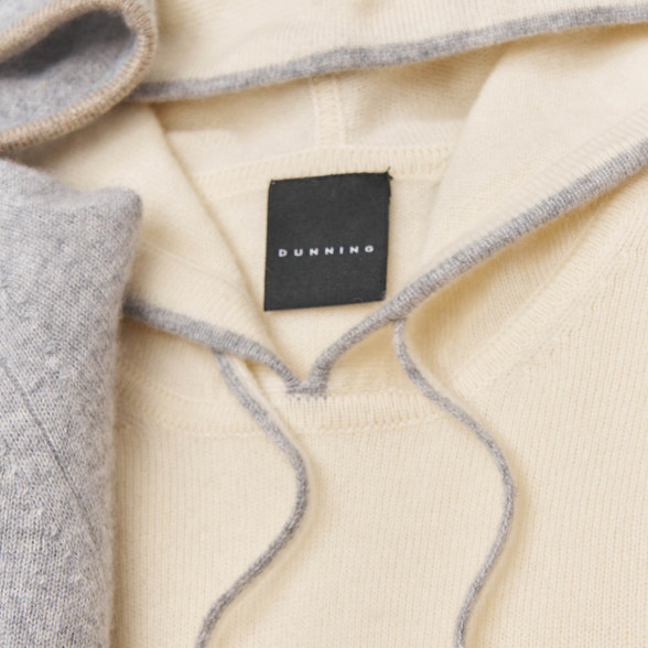 Campbell Tipped Cashmere Hoodie - Dunning