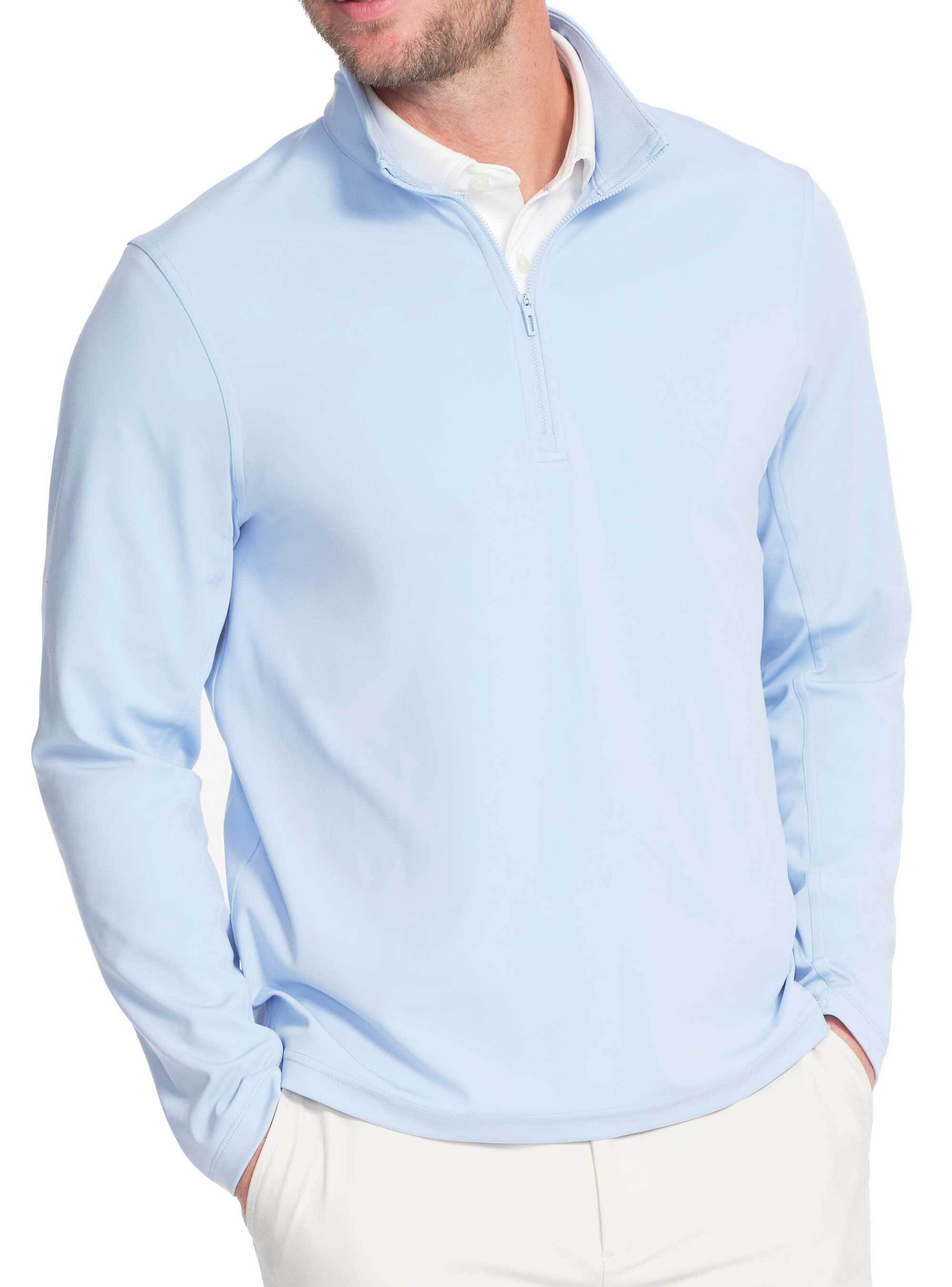 Model in Quarter Zip