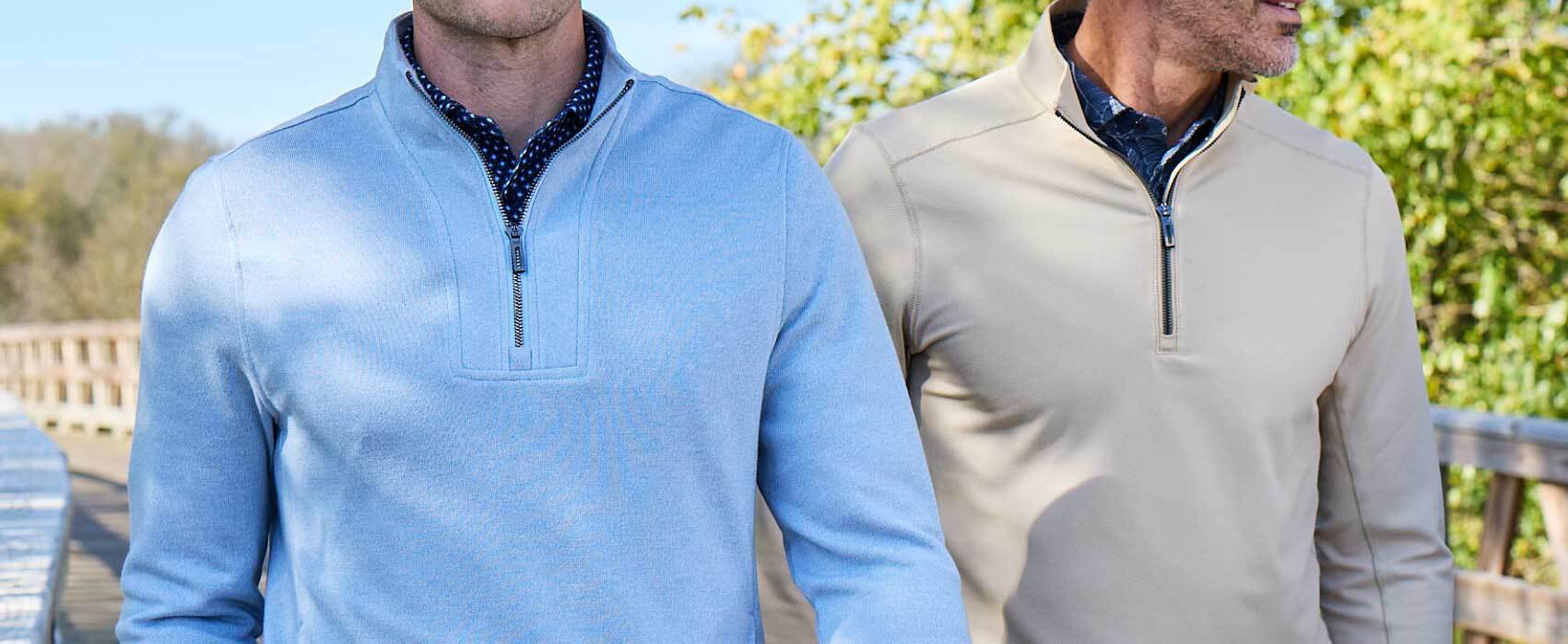 ENJOY SOPHISTICATED SOFTNESS: DUNNING QUARTER ZIPS