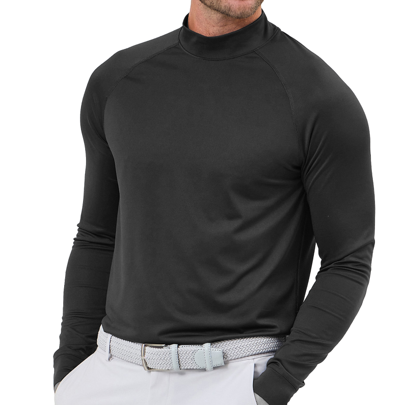 Player Long Sleeve Mock: Black - Dunning