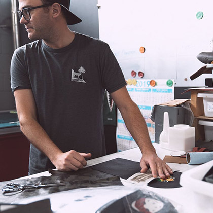 Man standing in Dormie workshop