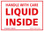 Handle with Care - Liquid Inside Label 108mm x 79mm