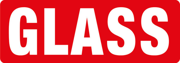 GLASS Label 89mm x 32mm