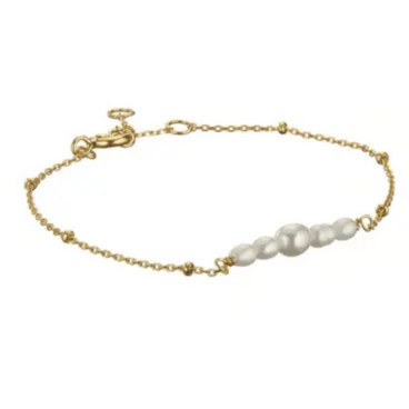 Pearl Bar Bracelet Gold