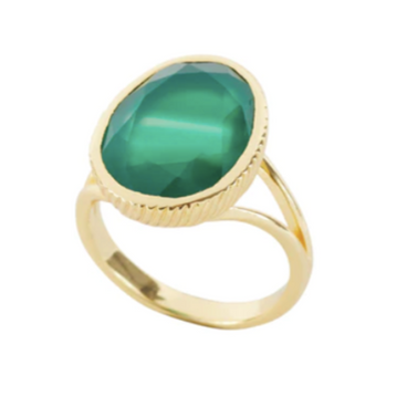 Ayla Green Onyx Ring Large 