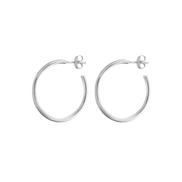 Silver Classic Hoop Earrings