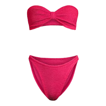 Jean Bikini Metallic Raspberry