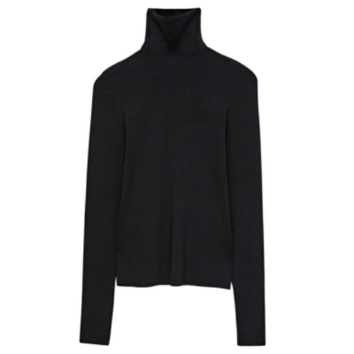 Turtle Neck Silk Stretch 