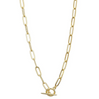 Gold Link T-Bar Necklace