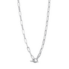 Silver Link T-Bar Necklace