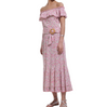 Long Dress Bella Pink Ocean Flowers