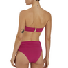 Drop Ruched Bikini Carmine