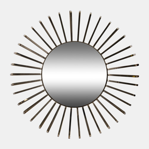 [Picklist] 36" Metal, Burst Wall Mirror, Gold Wb
