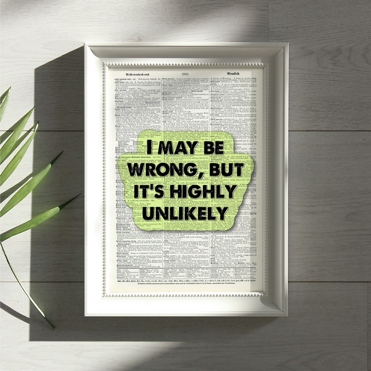 I May Be Wrong Dictionary Art Sign - Tipsy Coasters & Gifts