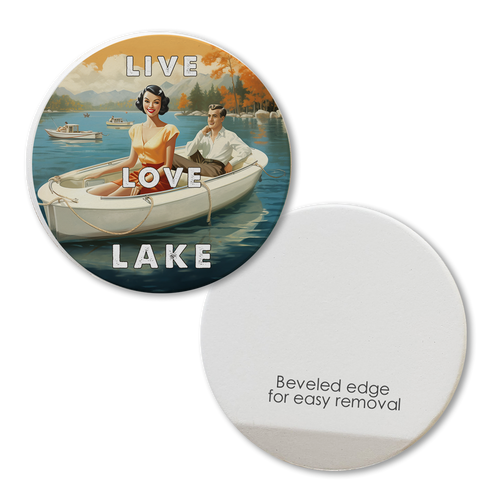 Live Love Lake Car Coaster / Magnet