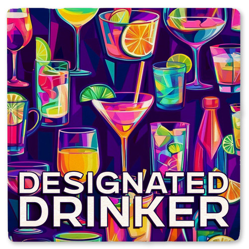 Designated Drinker Ceramic Coaster