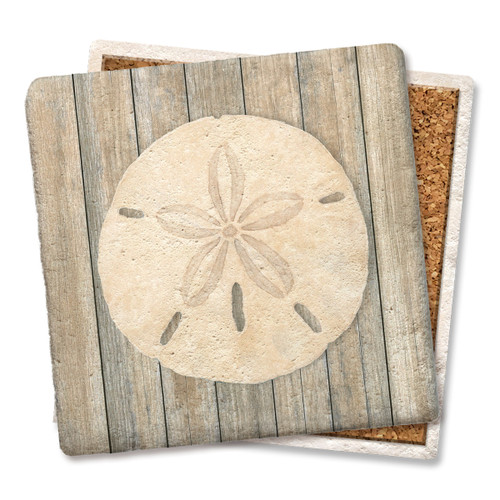 Coastal Sand Dollar Limestone Coaster