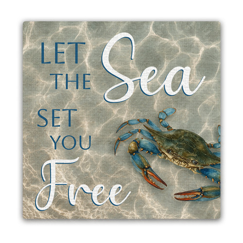 Coastal Let The Sea Set You Free Mini Masterpiece Magnet