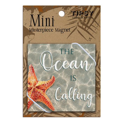 Coastal The Ocean Is Calling Mini Masterpiece Magnet