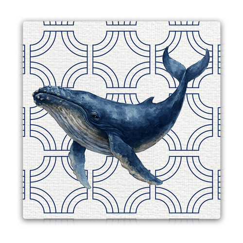 Nautical Whale Mini Masterpiece Magnet
