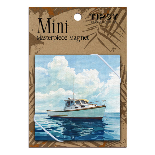Nautical Fishing Boat Watercolor Masterpiece Magnet