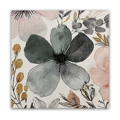 Floral Gray Center Masterpiece Magnet