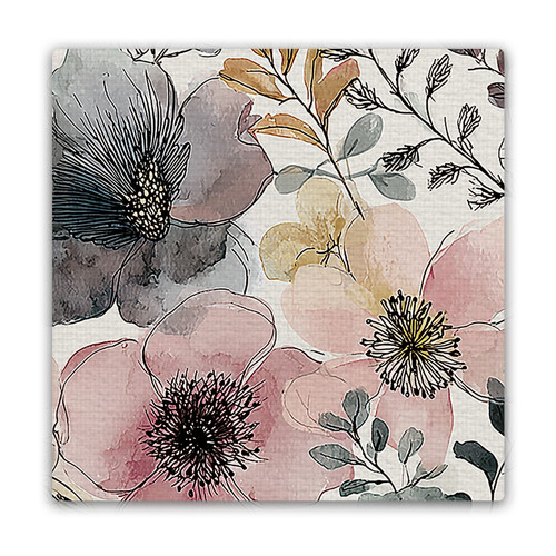 Floral Gray-Pink Group Masterpiece Magnet