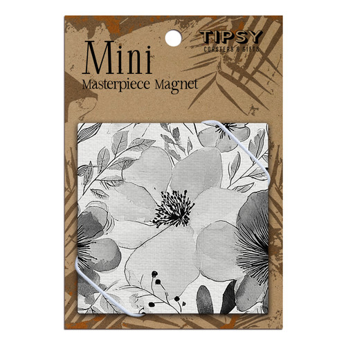 Floral Grayscale #1 Masterpiece Magnet