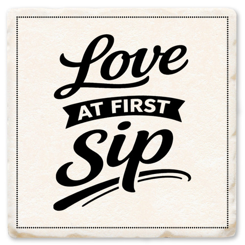 Love at First Sip Ceramic Coaster