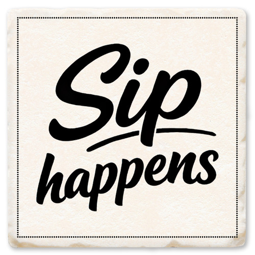 Sip Happens Ceramic Coaster