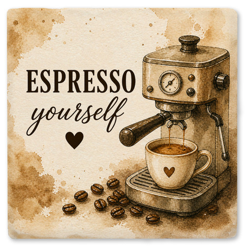 Espresso Yourself Ceramic Coaster