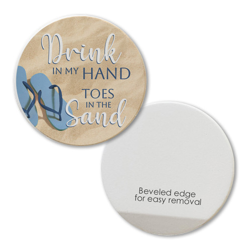 Coastal Drink in my Hand Car Coaster