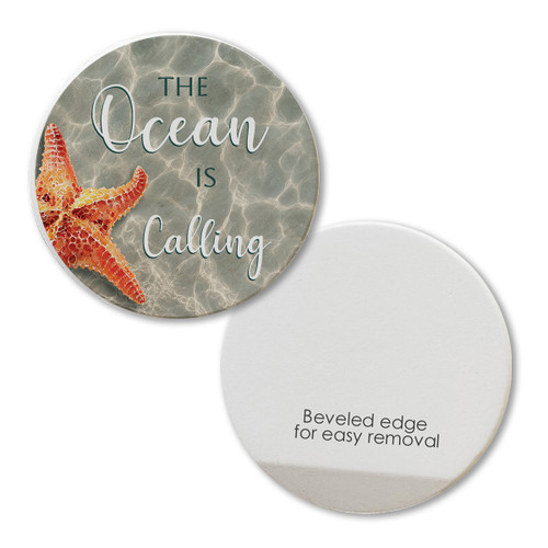 Coastal The Ocean is Calling Car Coaster